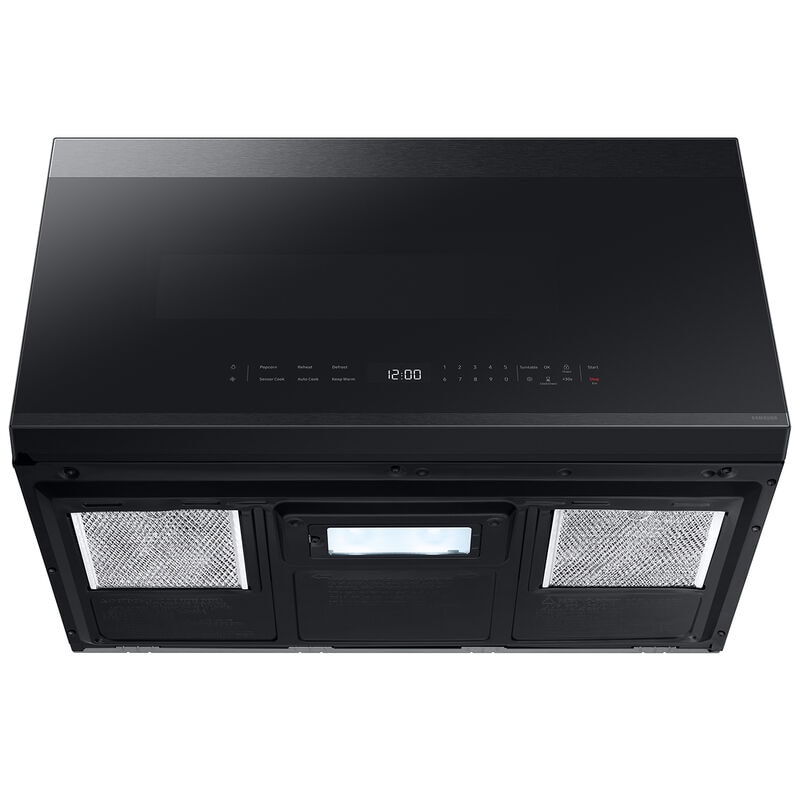Samsung Bespoke 30 in. 2.1 cu. ft. 1000W Smart Over-the-Range Microwave with 400 CFM & Sensor Cooking - Matte Black Steel, Matte Black Steel, hires