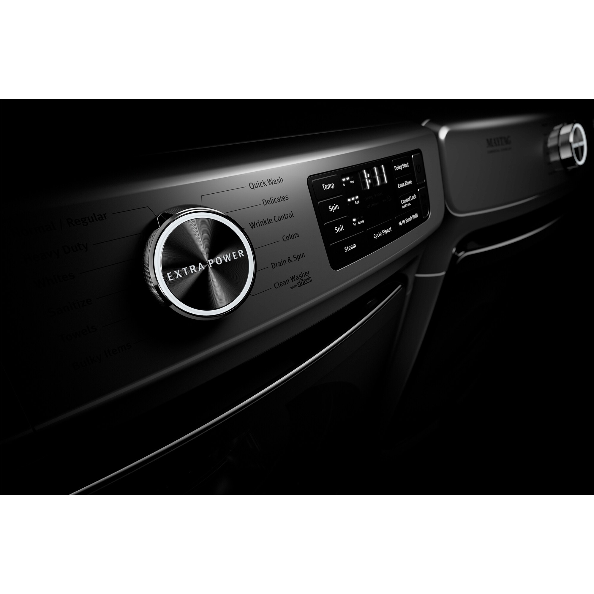 Maytag 27 in. 4.8. cu. ft. Stackable Front Load Washer with Extra Power and 16-Hr Fresh Hold Option - Metallic Slate, Metallic Slate, hires