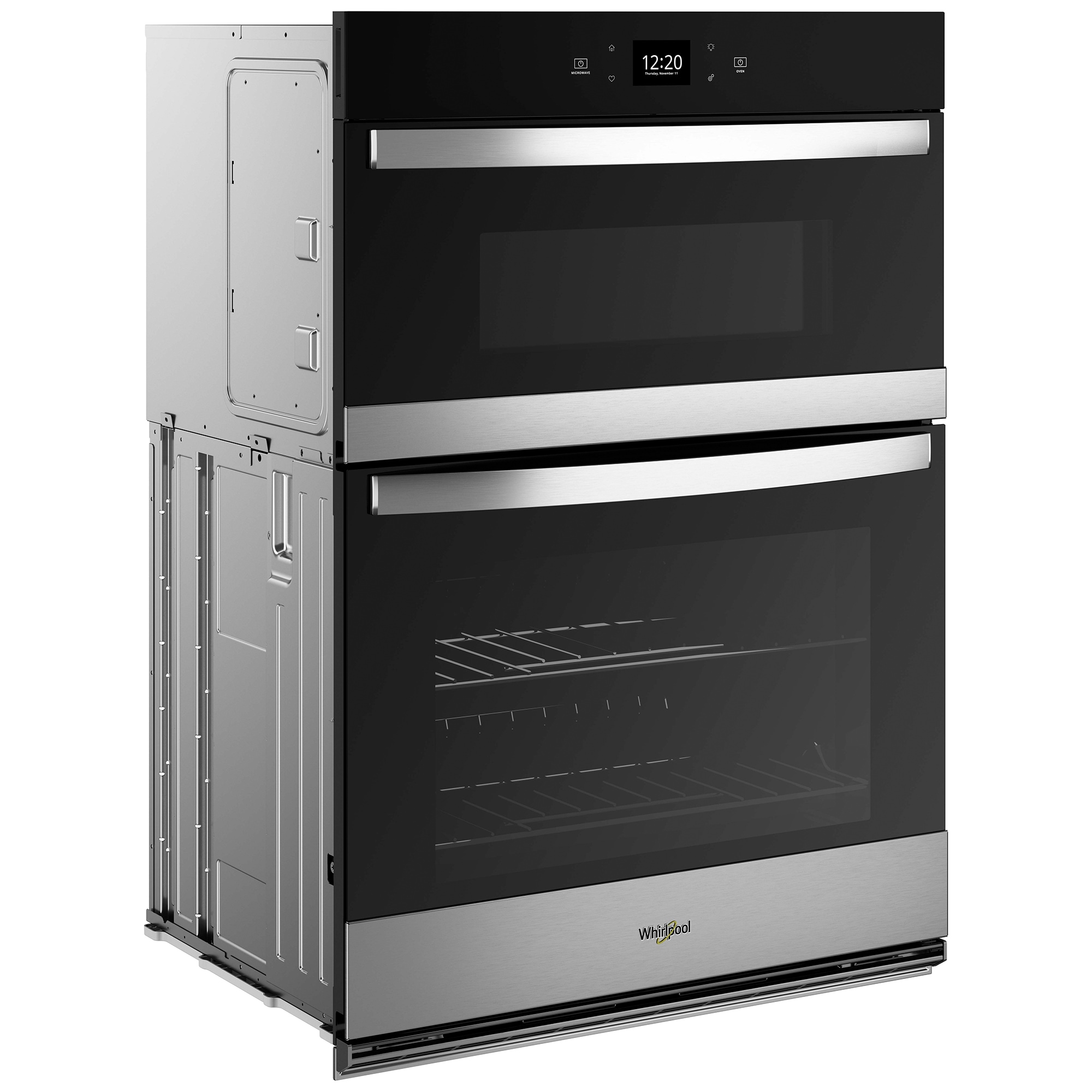 Whirlpool 27 in. 5.7 cu. ft. Smart Electric Microwave/Wall Oven Combo with Standard Convection & Sensor Cooking - Fingerprint Resistant Stainless, , hires