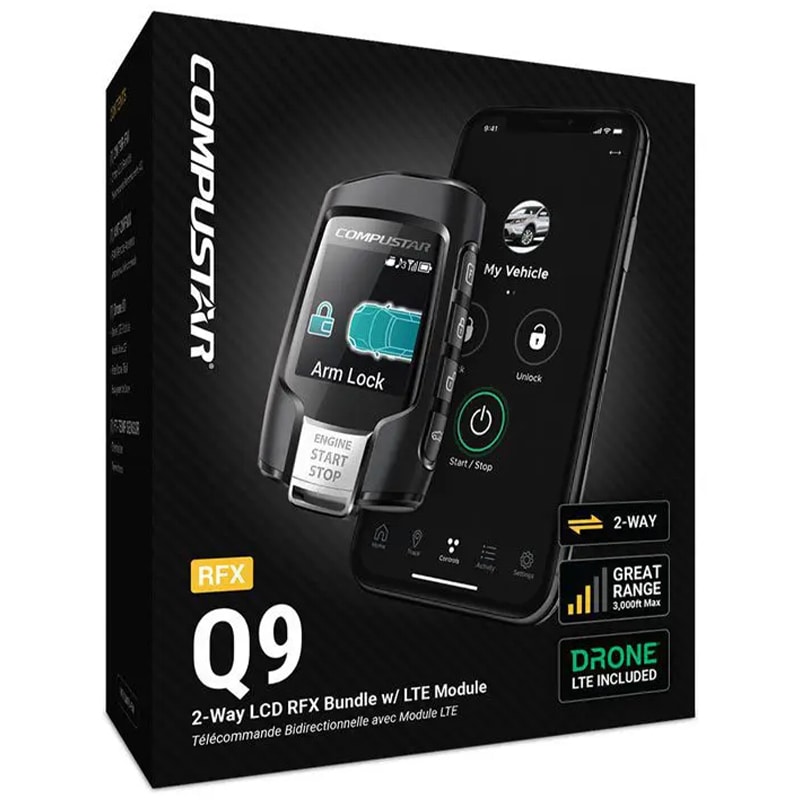 Compustar 2-Way Q9 FM Remote Kit With Drone, , hires