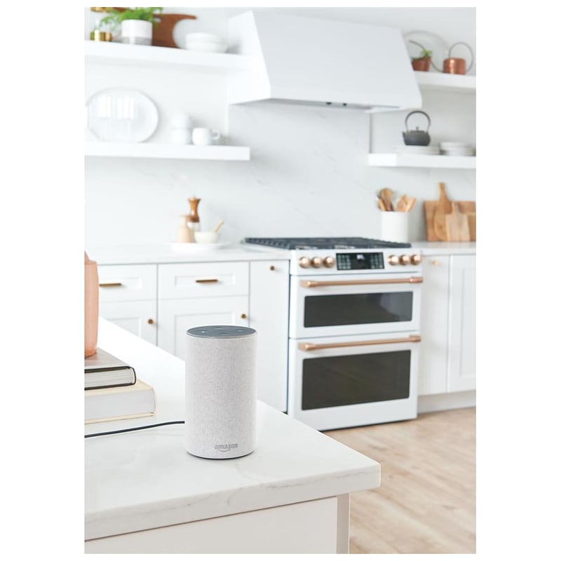 Cafe 30 in. 7 cu. ft. Smart Air Fry True European Convection Double Oven Slide-In Dual Fuel Range with 6 Sealed Burners & Griddle - Matte White, Matte White, hires