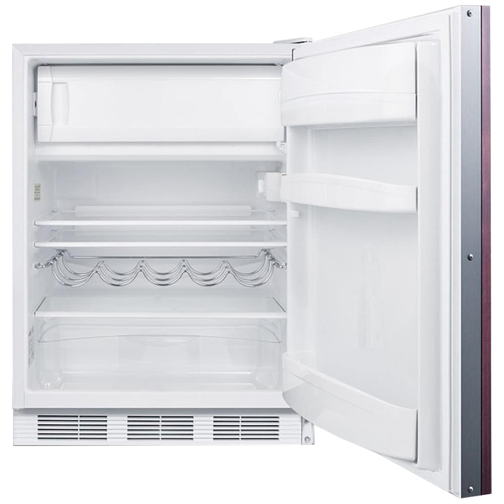 Summit 24 in. 5.1 cu. ft. Undercounter Refrigerator - Custom Panel Ready with White Cabinet, , hires