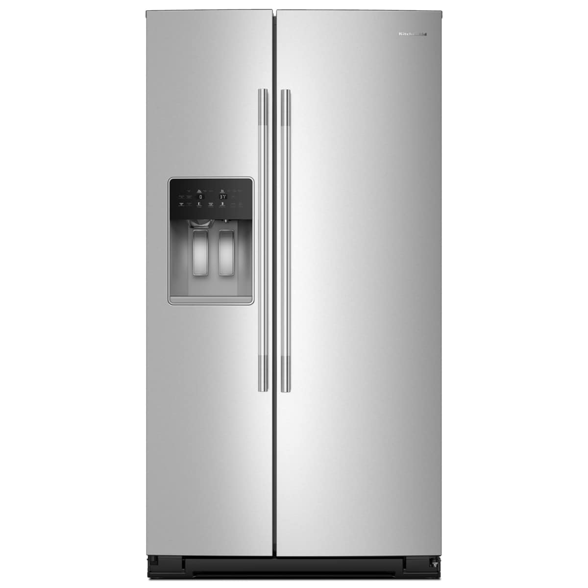 KitchenAid 36 in. 20.8 cu. ft. Counter Depth Side-by-Side Refrigerator with Ice & Water Dispenser - Fingerprint Resistant Stainless Steel, Fingerprint Resistant Stainless, hires
