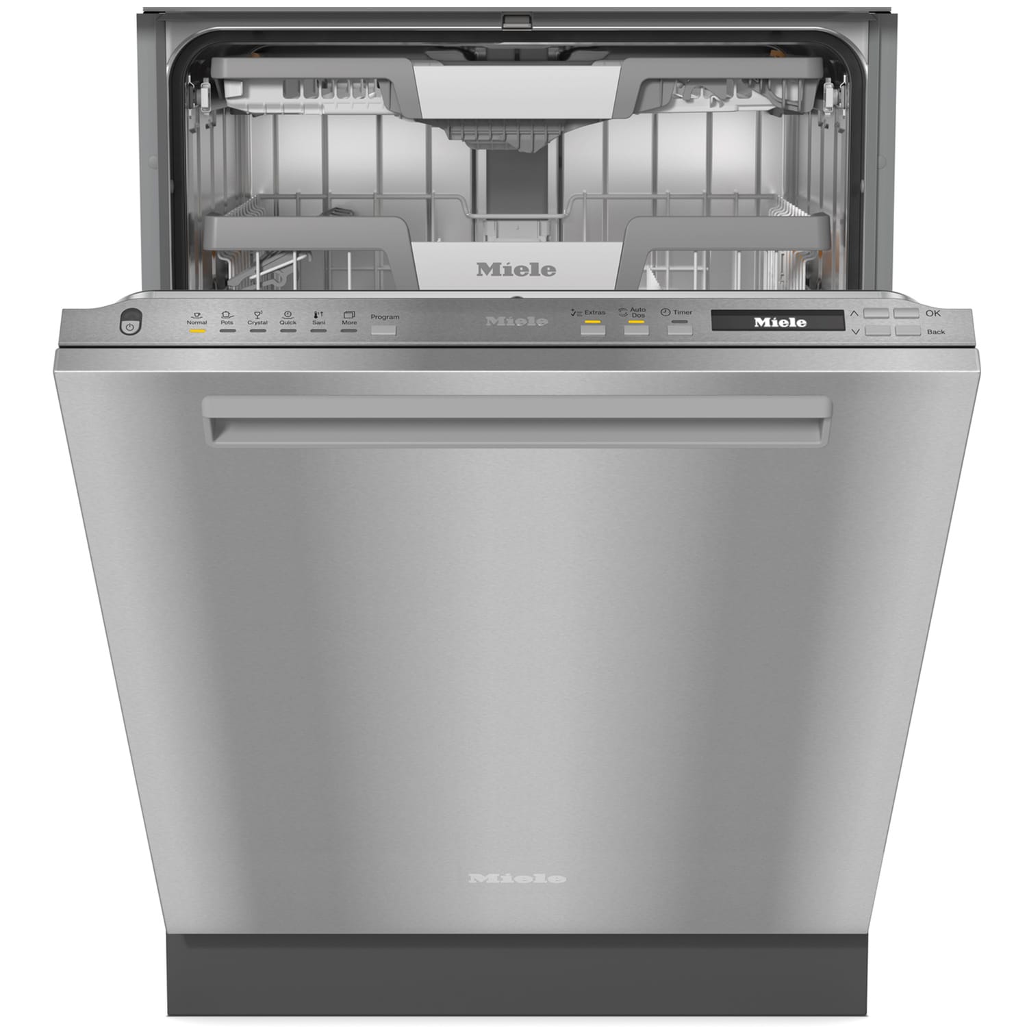 Miele 24 in. Top Control Smart Dishwasher with 42 dBa Sound Level, 3rd-Rack & Pocket - Stainless Steel, , hires