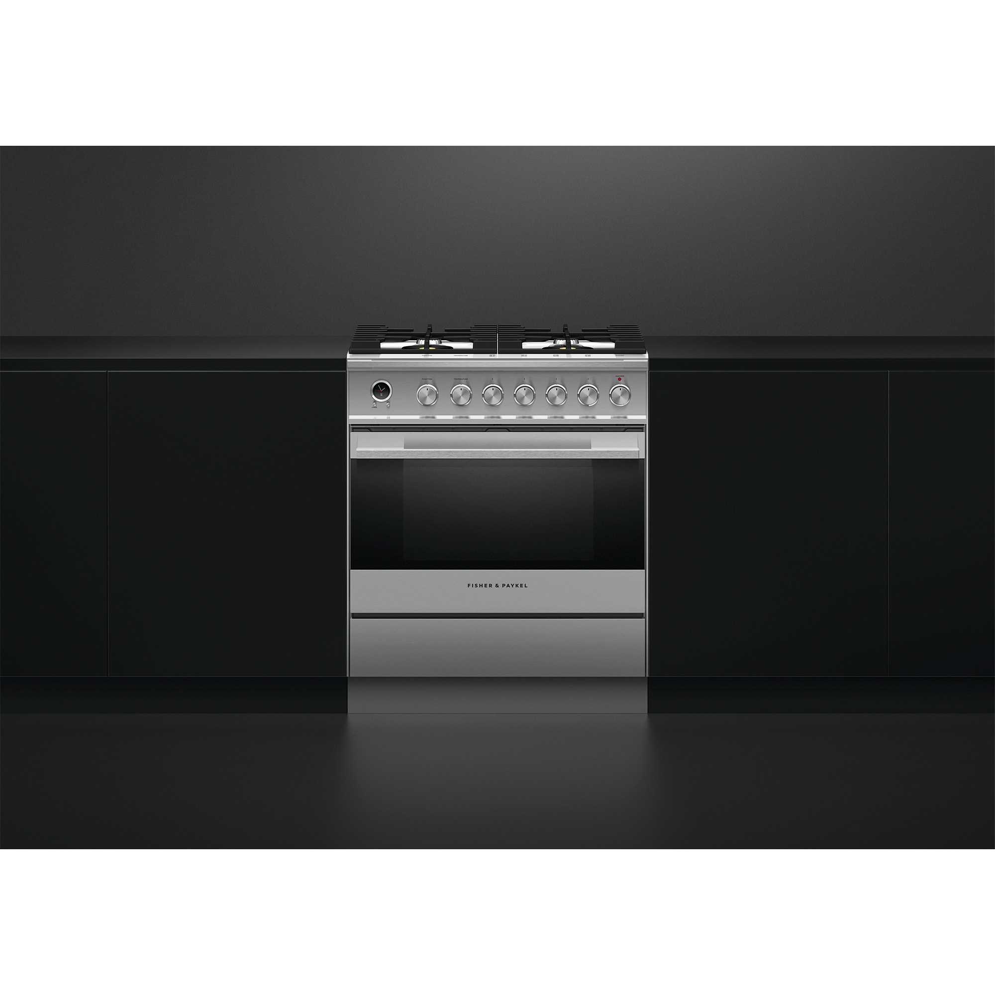 Fisher & Paykel Series 9 30 in. 3.5 cu. ft. True European Convection Dual Fuel Range with 4 Sealed Burners - Stainless Steel, , hires