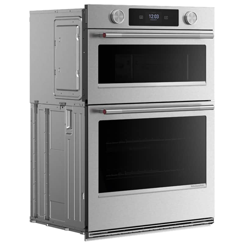 KitchenAid 27 in. 5.7 cu. ft. Smart Steam Electric Microwave/Wall Oven Combo with True European Convection & Sensor Cooking - Stainless Steel with PrintShield Finish, , hires