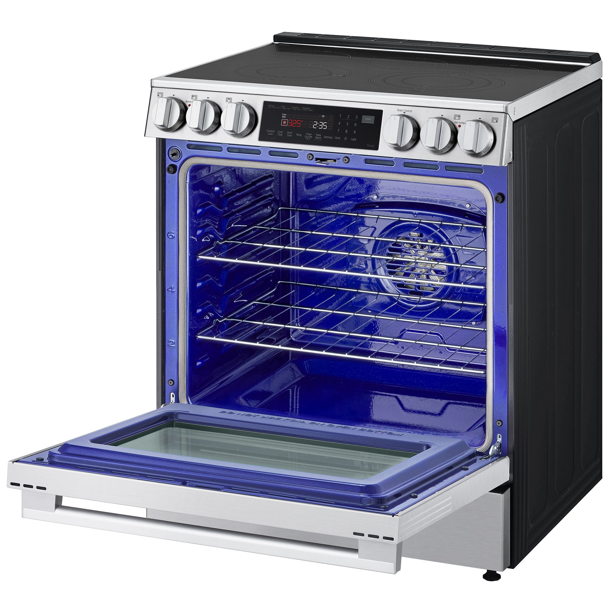 LG 30 in. 6.3 cu. ft. Smart Air-Fry True European Convection Electric Range with Radiant Burners PrintProof Stainless Steel, , hires