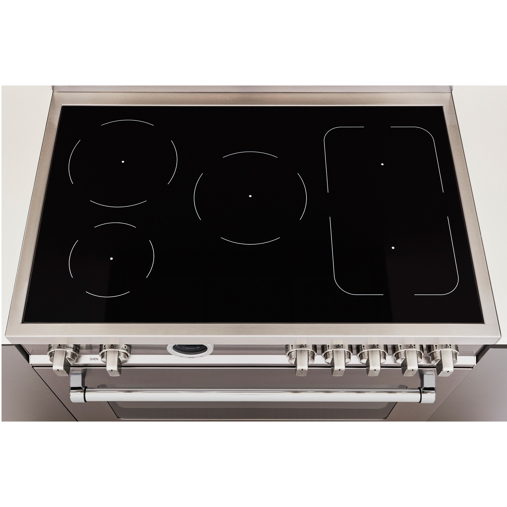 Bertazzoni Master Series 36 in. 5.9 cu. ft. Dual Convection Electric Range with 5 Induction Burners - Stainless Steel, , hires