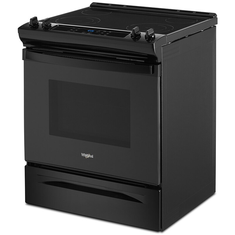 Whirlpool 30 in. 4.8 cu. ft. Slide-In Electric Range with Radiant Burners - Black, Black, hires