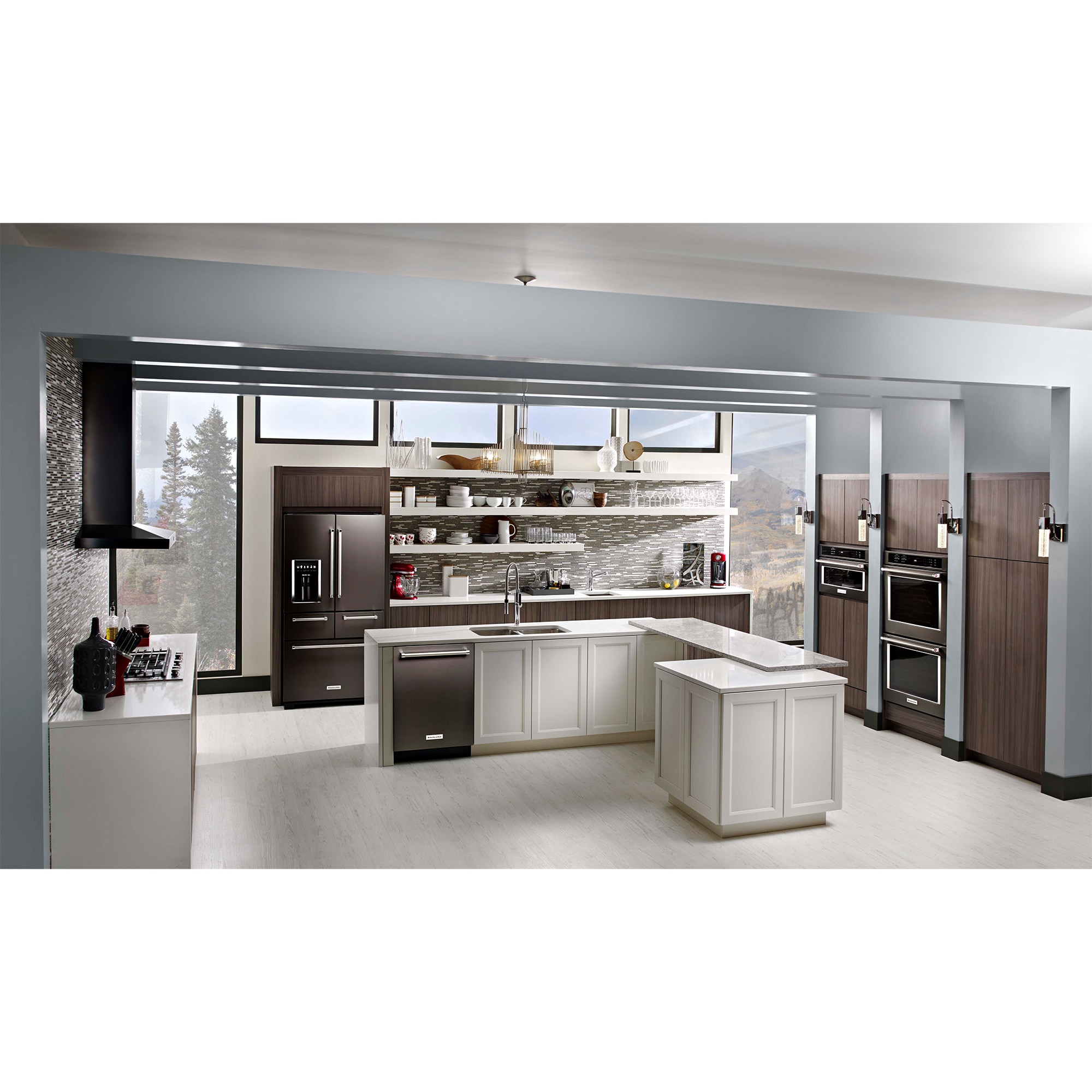 KitchenAid 30 in. 1.4 cu. ft. 900W Built-In Microwave with Convection & Sensor Cooking - Black Stainless Steel with PrintShield Finish, Black Stainless Steel with PrintShield Finish, hires