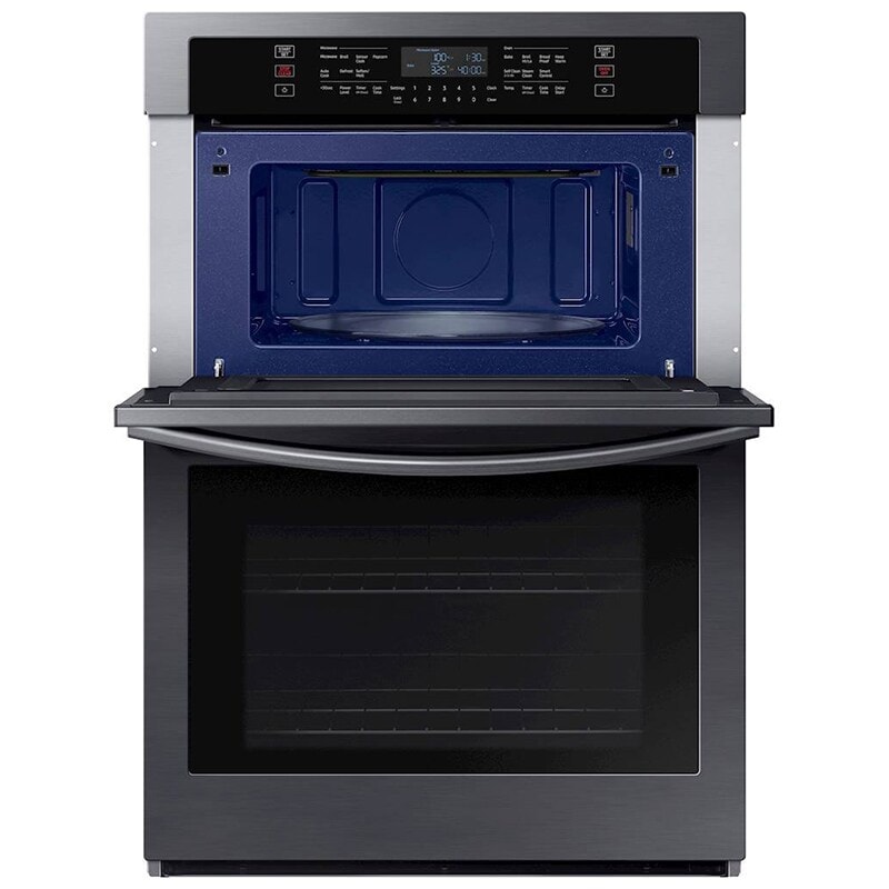 Samsung 30 in. 7 cu. ft. Smart Electric Microwave/Wall Oven Combo with Sensor Cooking - Black Stainless, Black Stainless, hires