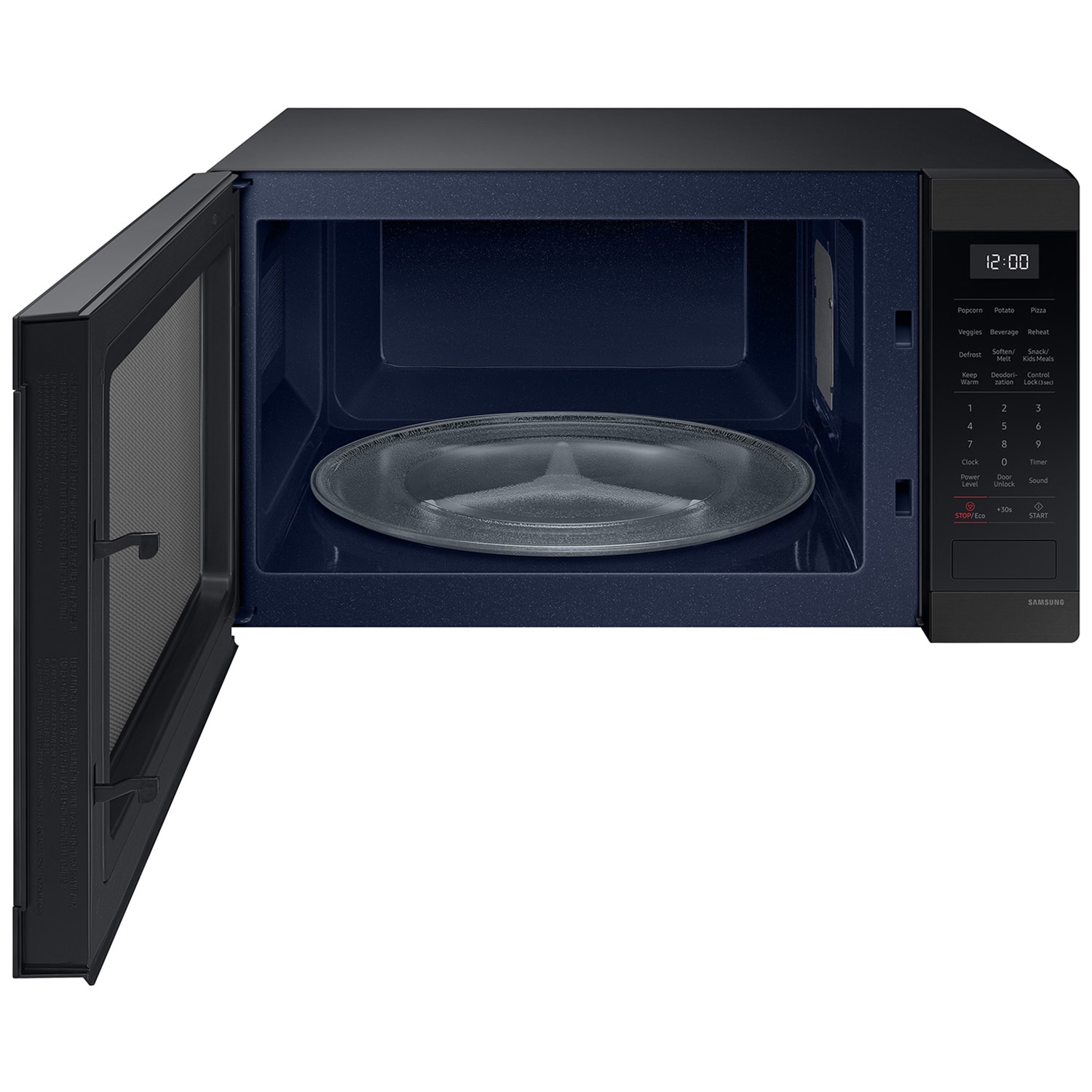 Samsung 24 in. 1.9 cu. ft. 900W Countertop Microwave with Sensor Cooking - Matte Black Steel, , hires