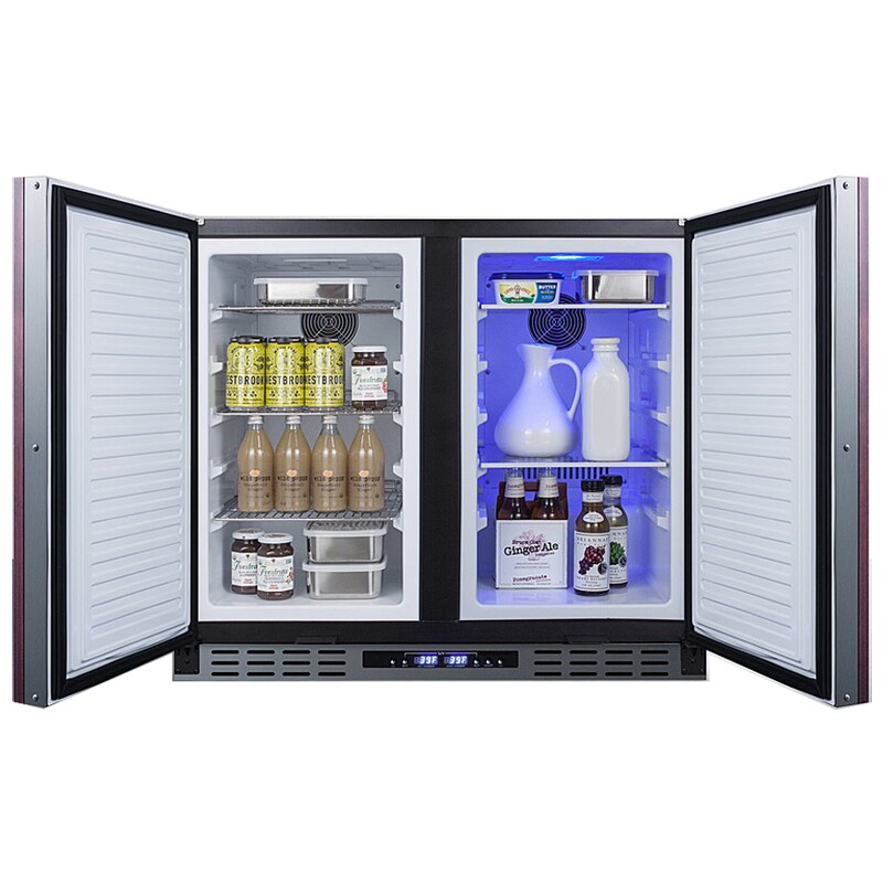 Summit 36 in. 5.8 cu. ft. ADA Compliant Side by Side Undercounter Refrigerator - Custom Panel Ready, , hires