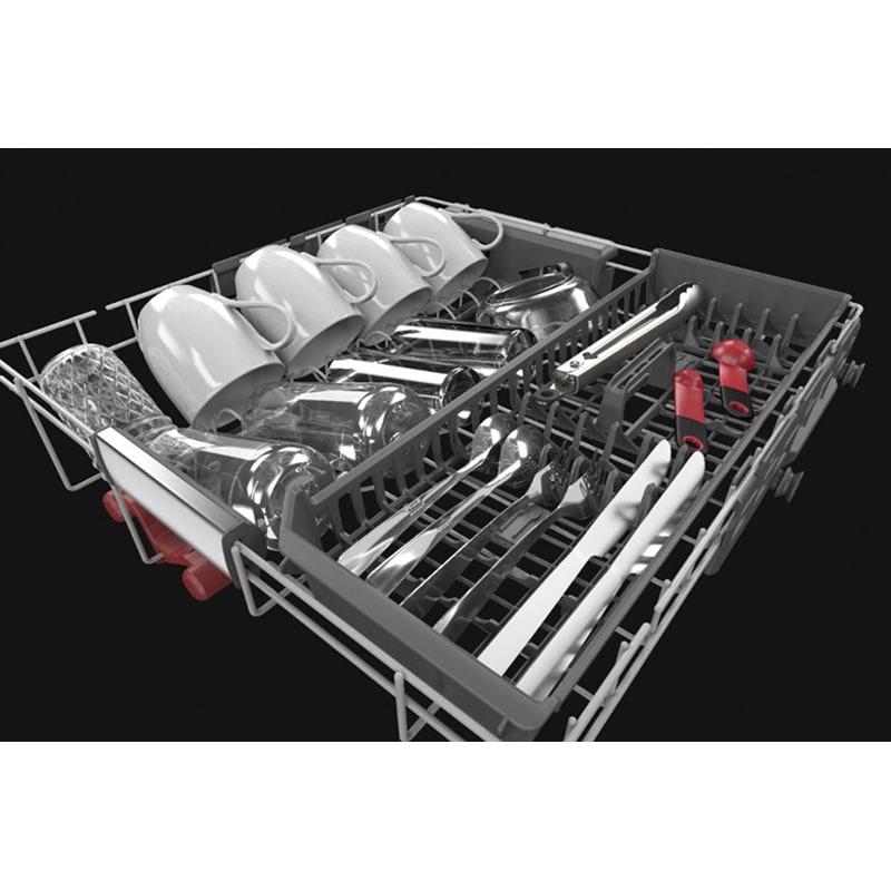 KitchenAid 24 in. Front Control Dishwasher with 44 dBa Sound Level, 3rd-Rack & Pocket - PrintShield Stainless, Stainless Steel with PrintShield Finish, hires