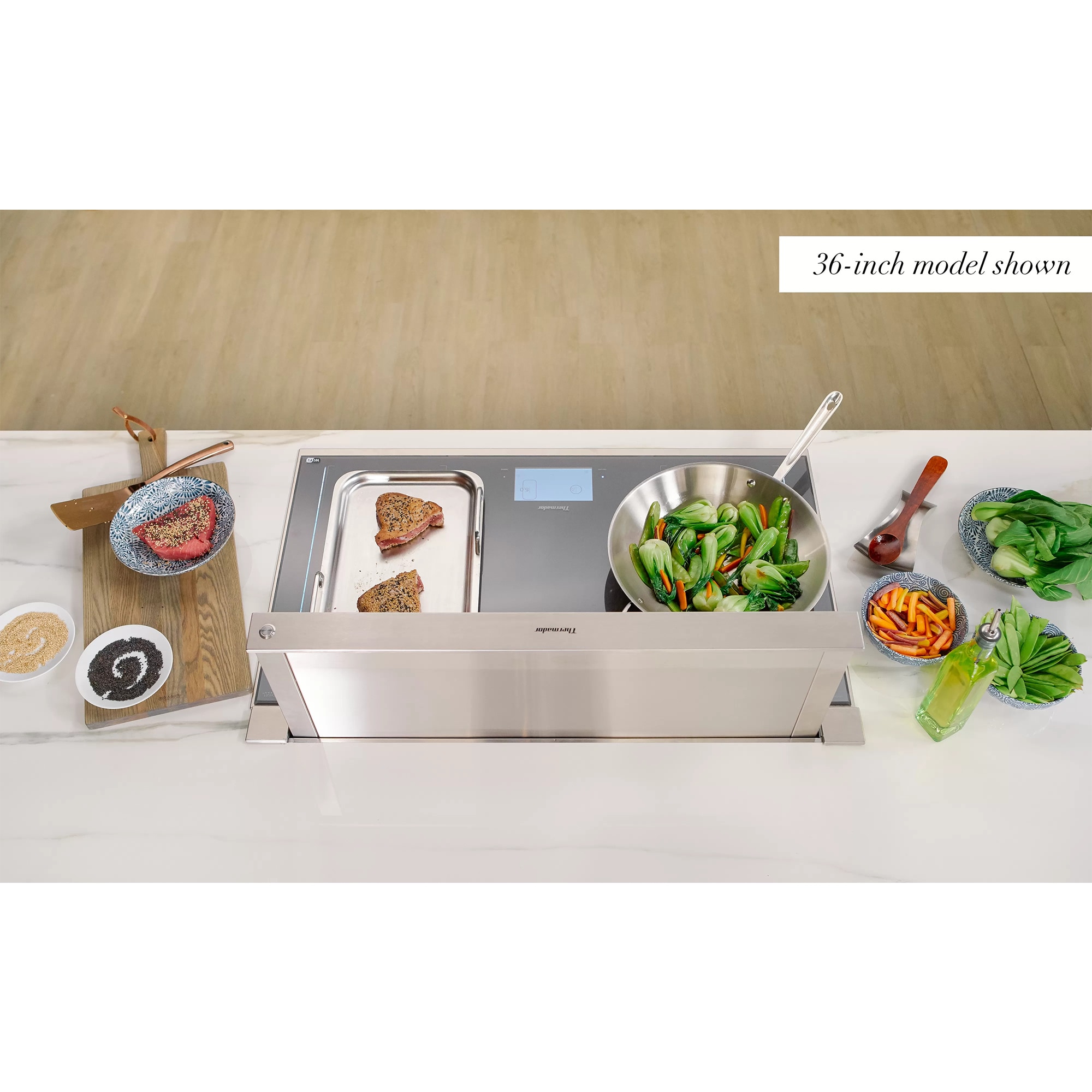 Thermador Masterpiece Series 30 in. Convertible Downdraft with 3 Fan Speeds - Stainless Steel, , hires