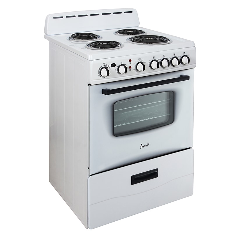 Avanti 24 in. 2.6 cu. ft. Electric Range with Coil Burners - White, , hires