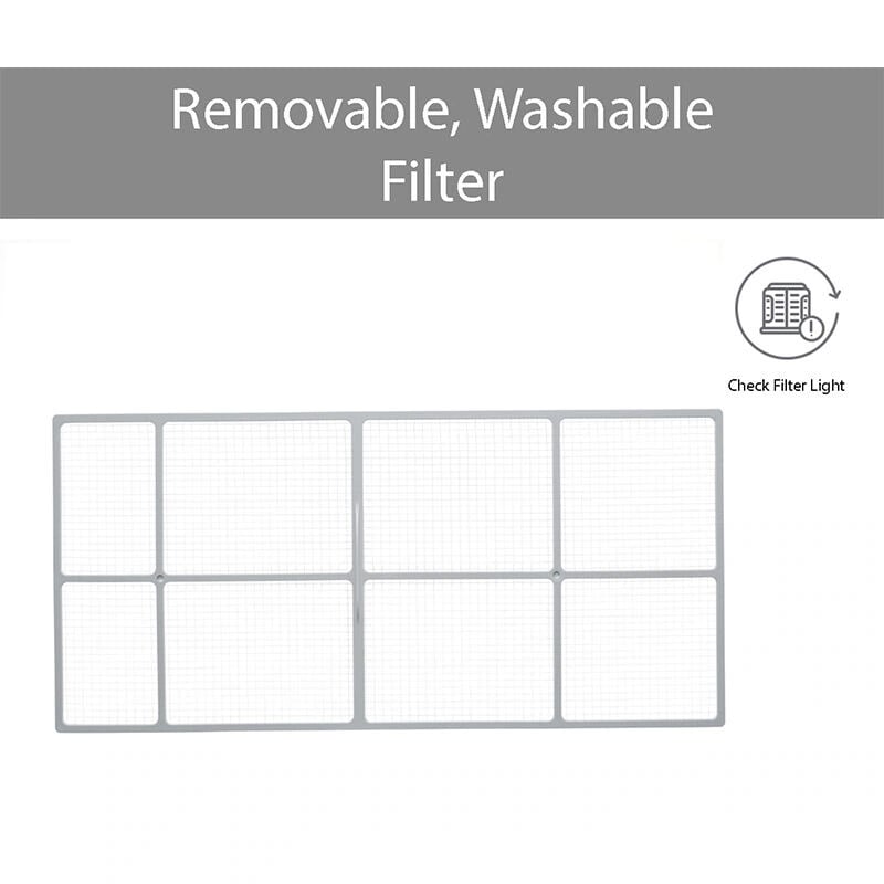 LG 14,000 BTU 115V Smart Energy Star Window/Wall Air Conditioner with Dual Inverter, 3 Fan Speeds, Sleep Mode & Remote Control - White, , hires