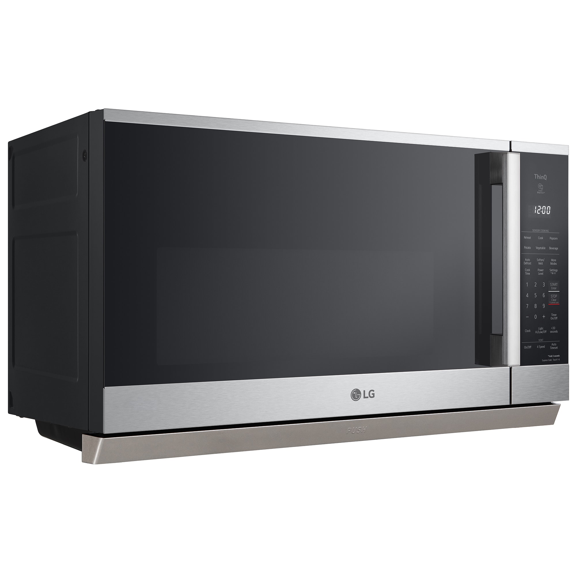 LG 30 in. 2.1 cu. ft. 1050W Smart Over-the-Range Microwave with 400 CFM & Sensor Cooking - PrintProof Stainless Steel, , hires