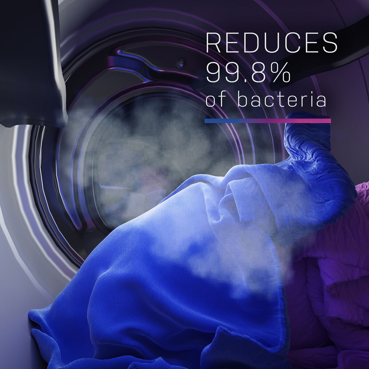 GE Profile 28 in. 7.8 cu. ft. Smart Stackable Gas Dryer with Sensor Dry, Sanitize & Steam Cycle - Sapphire Blue, Sapphire Blue, hires