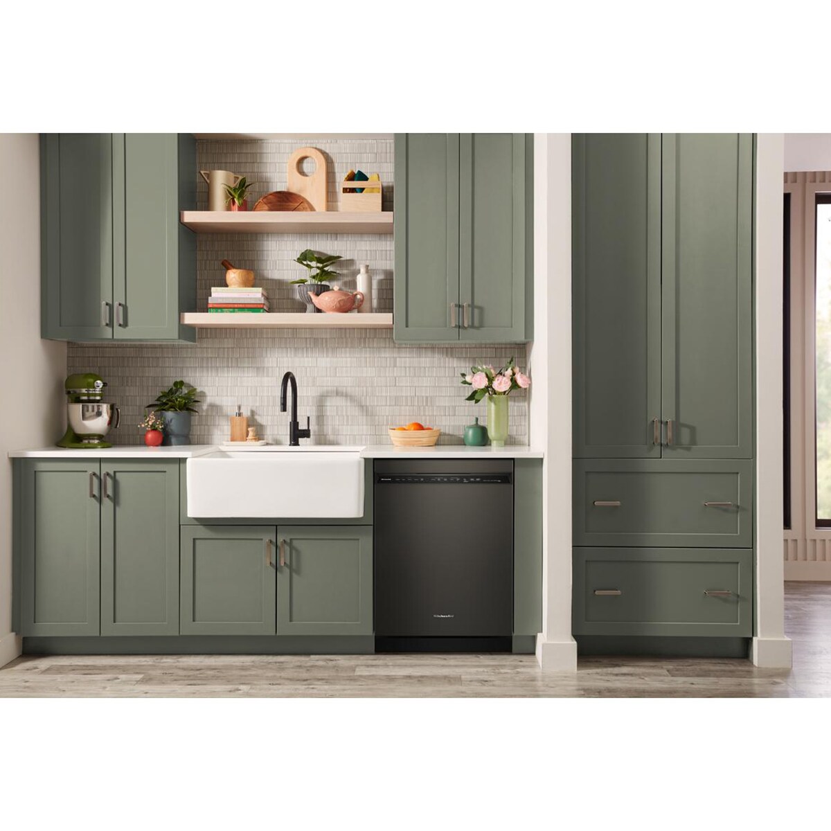 KitchenAid 24 in. Front Control Dishwasher with 41 dBA Sound Level, 3rd-Rack, ProDry System & Pocket Handle - Black Ore, , hires