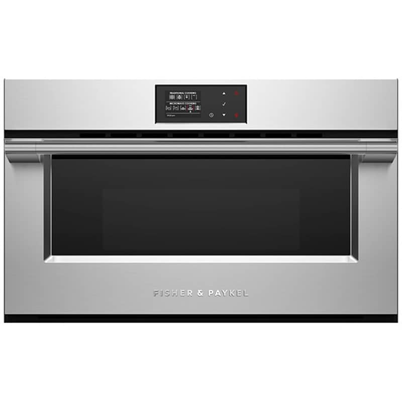 Fisher & Paykel Series 9 30 in. 1.3 cu. ft. Speed Electric Microwave/Wall Oven Combo with True European Convection - Stainless Steel, , hires