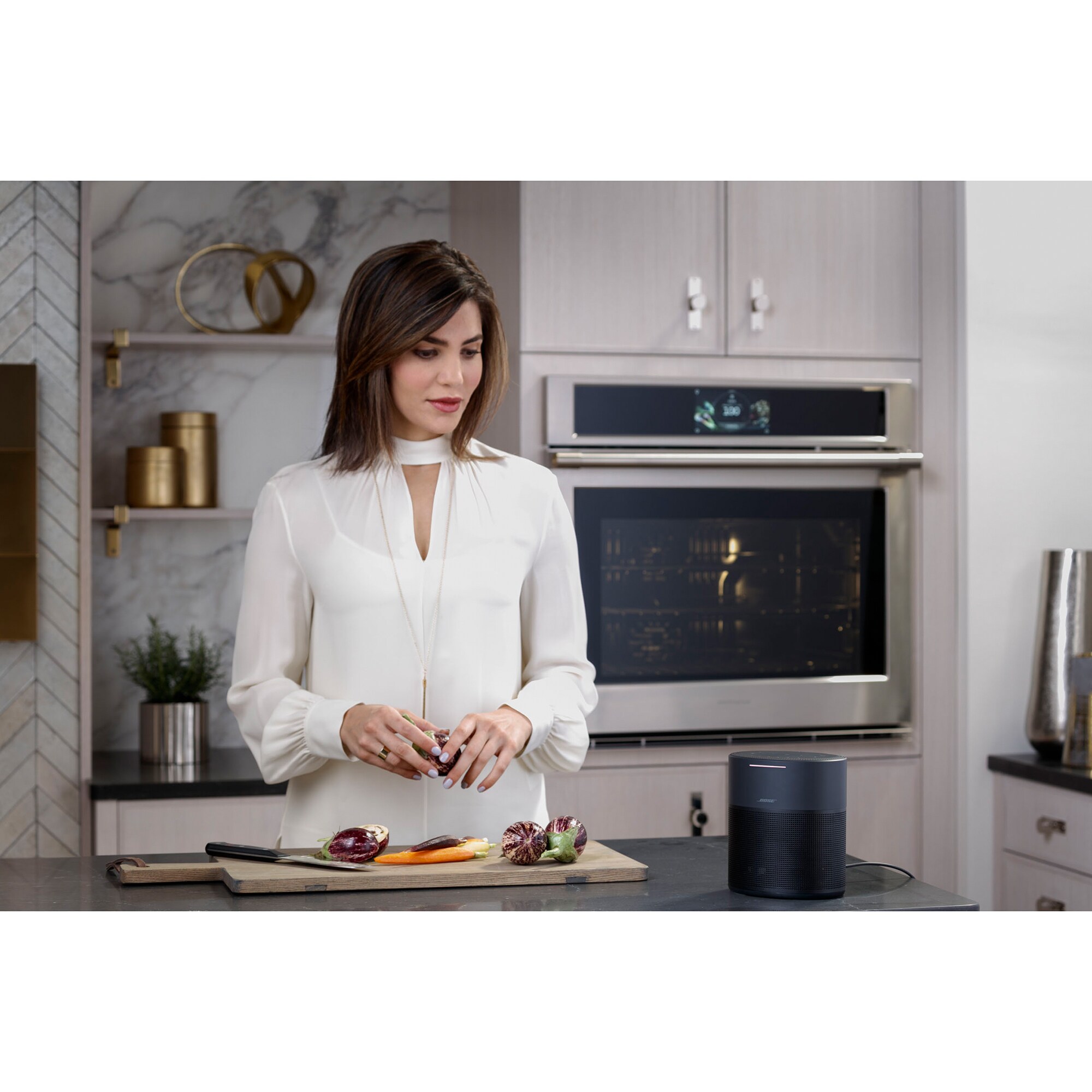 Monogram Statement Series 30 in. 5 cu. ft. Smart Speed Electric Single Wall Oven with True European Convection - Stainless Steel, , hires