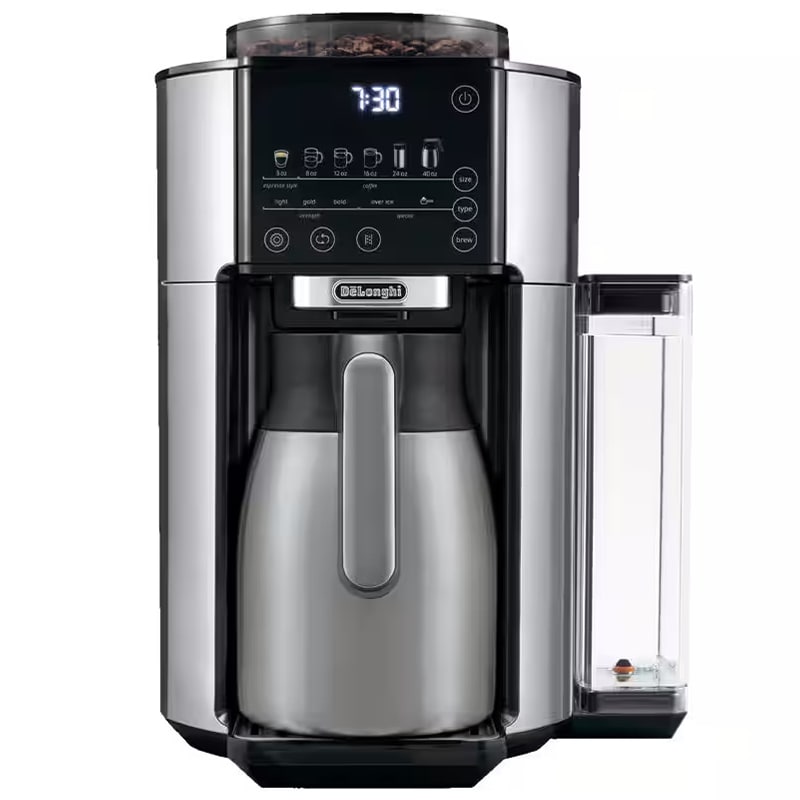 De Longhi TrueBrew Drip Coffee Maker with Carafe - Stainless Steel/Silver, , hires