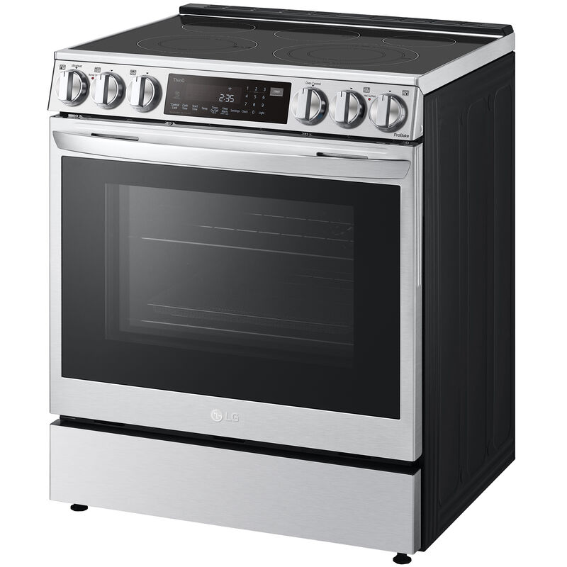 LG InstaView 30 in. 6.3 cu. ft. Smart Air Fry True European Convection Slide-In Electric Range with Radiant Burners - PrintProof Stainless Steel, PrintProof Stainless Steel, hires