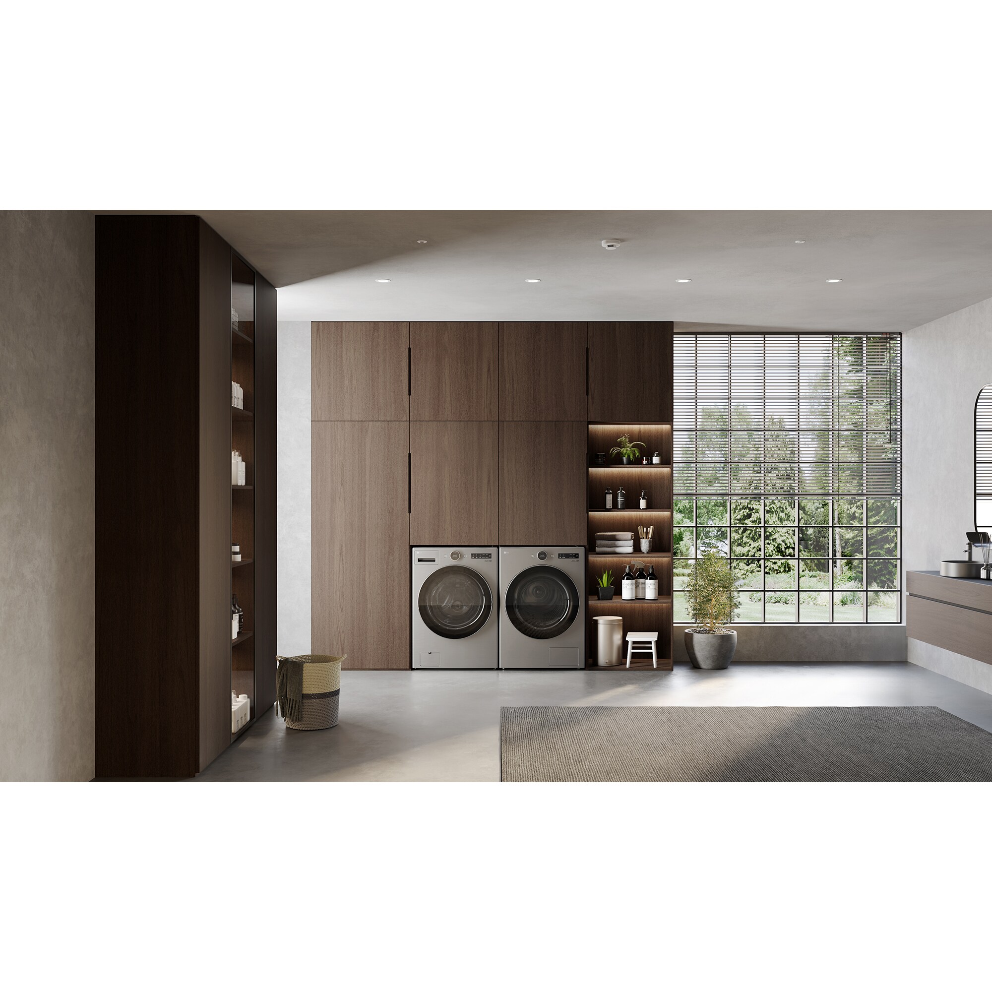 LG 27 in. 7.8 cu. ft. Smart Stackable Ventless Electric Dryer with Heat Pump & Sensor Dry - Graphite Steel, , hires