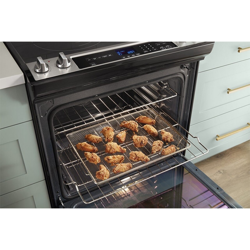 Whirlpool 30 in. 5.3 cu. ft. Air Fry Standard Convection Electric Range with Radiant Burners - Stainless Steel, , hires