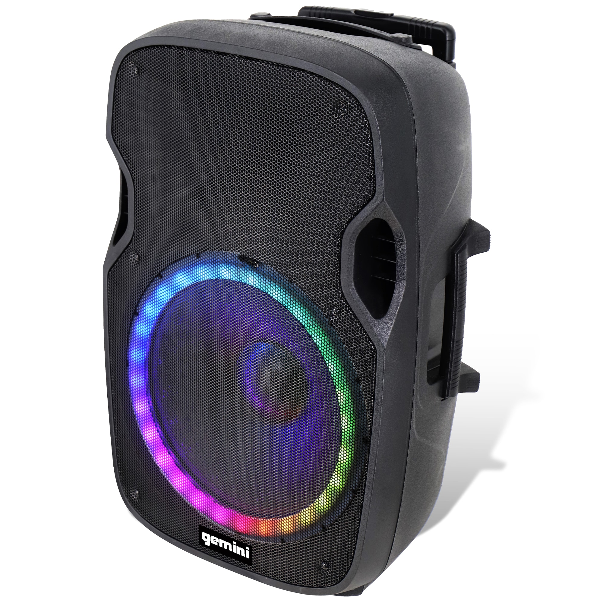 Gemini High Power 15" LED Bluetooth Party Speaker Bundle Black P.C