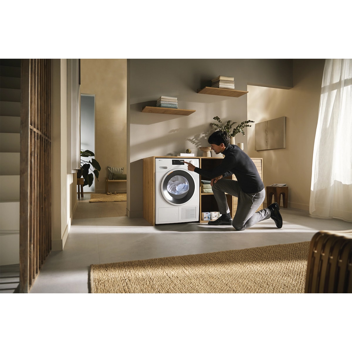 Miele 24 in. 4.0 cu. ft. Smart Stackable Ventless Electric Dryer with Heat Pump & Sensor Dry - Lotus White, , hires