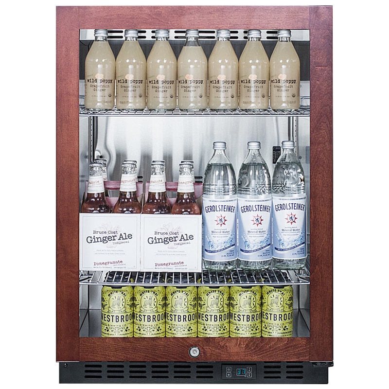 Summit 24 in. 5.0 cu. ft. Built-In Beverage Center with Adjustable Shelves & Digital Control - Custom Panel Ready, , hires