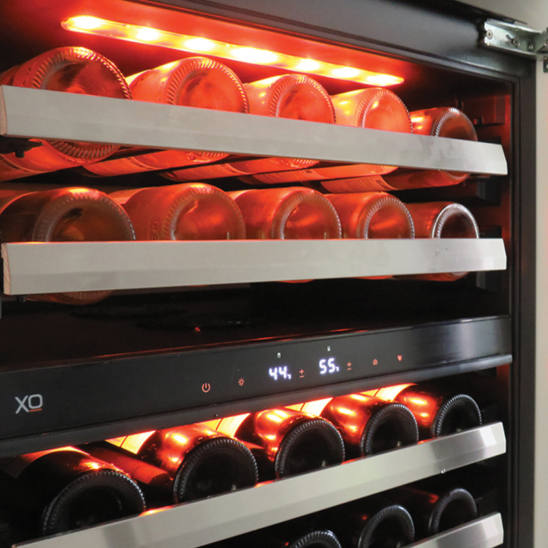 XO 24" Undercounter Wine Cooler with Dual Zones & 33 Bottle Capacity Custom Panel Ready P.C