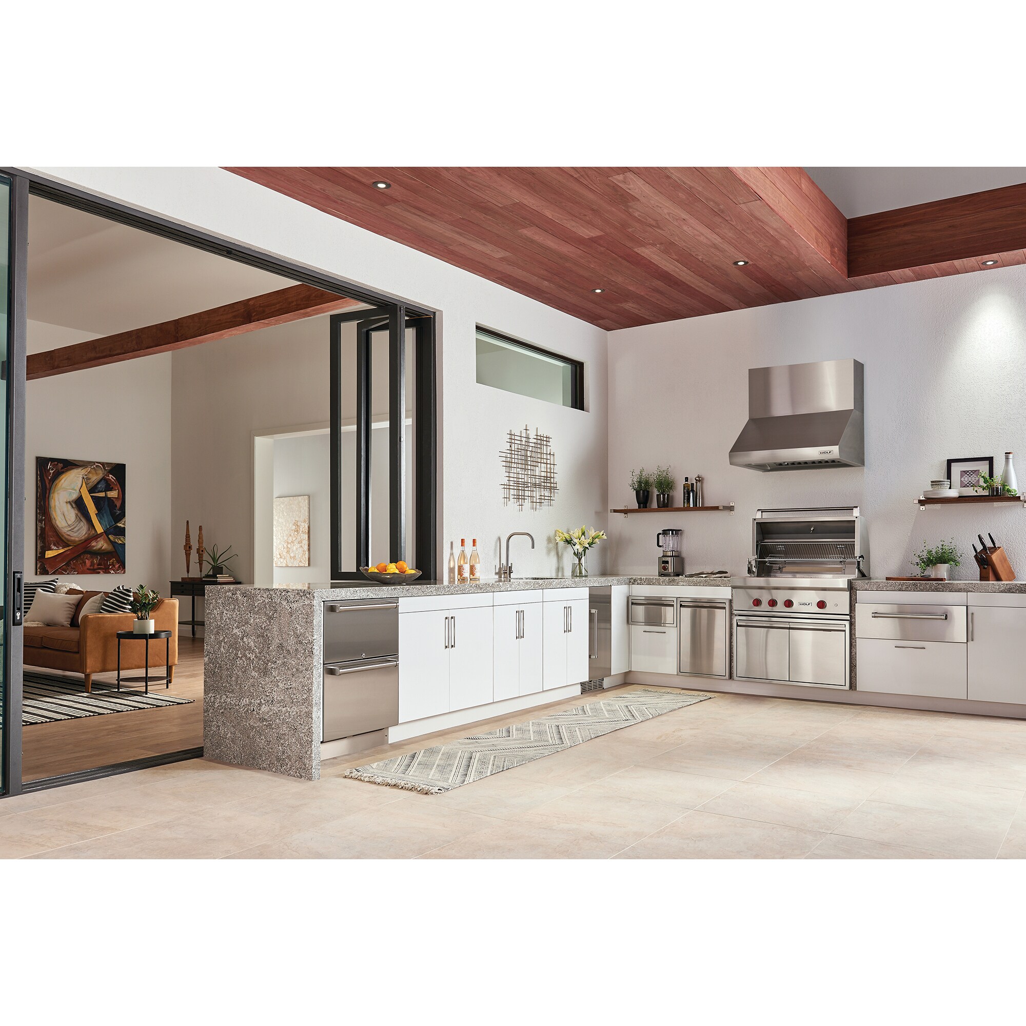 Wolf 36 in. Convertible Canopy Pro Style Style Range Hood with 2 LED Lights - Stainless Steel, , hires