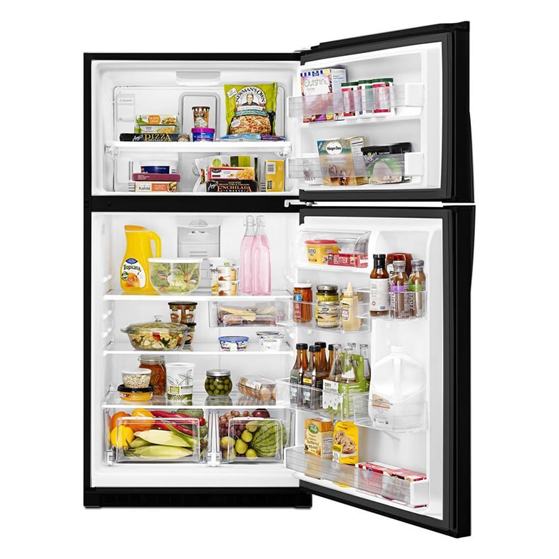 Whirlpool 33 in. 21.3 cu. ft. Top Freezer Refrigerator - Black, Black, hires