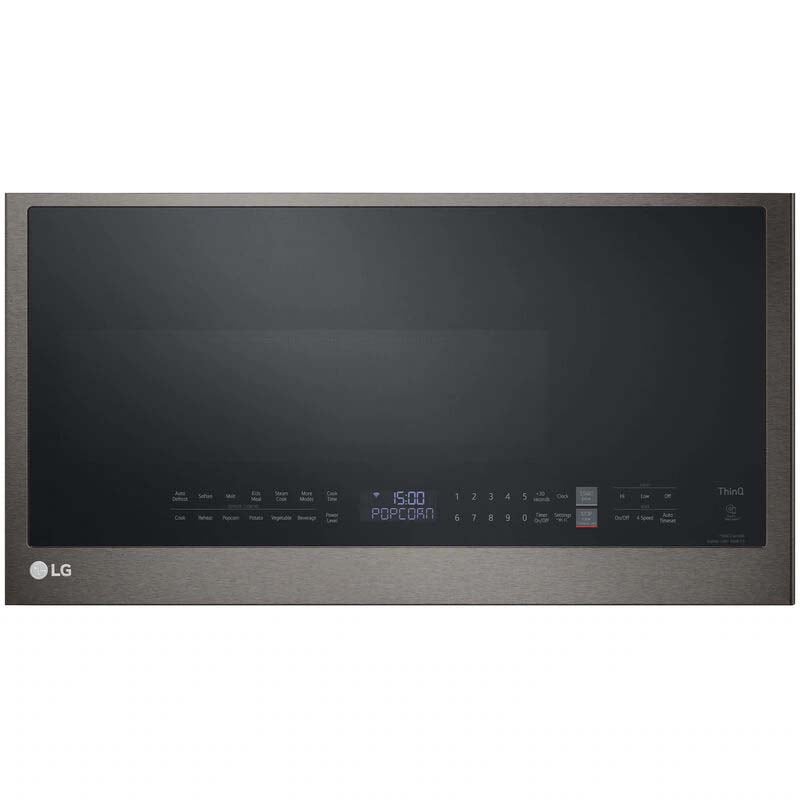 LG 30 in. 2.0 cu. ft. 1050W Smart Over-the-Range Microwave with 400 CFM & Sensor Cooking - PrintProof Black Stainless Steel, PrintProof Black Stainless Steel, hires