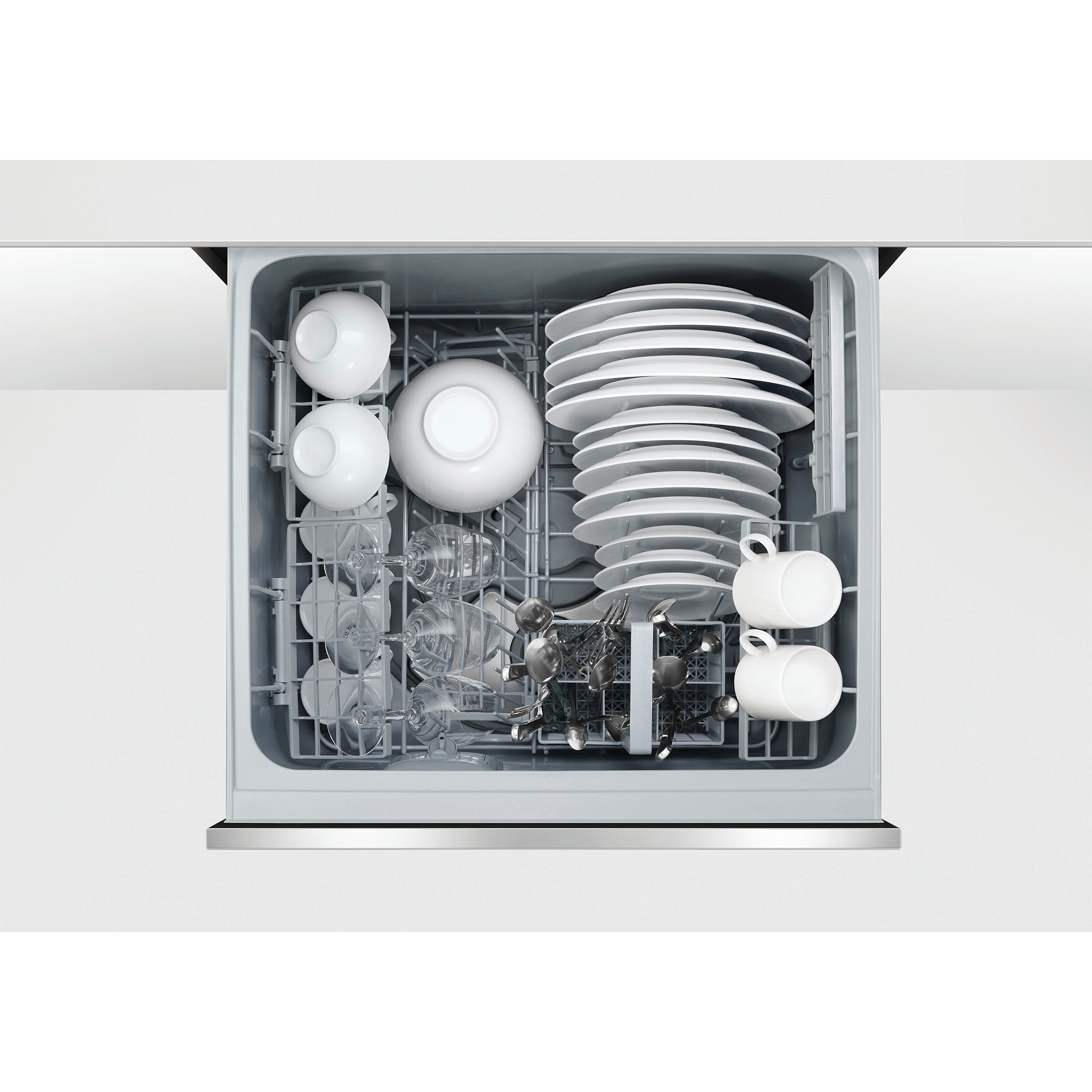 Fisher & Paykel Series 7 24 in. Smart Dishwasher with Front Control, 42 dBa Sound Level & Pocket - Stainless Steel, , hires