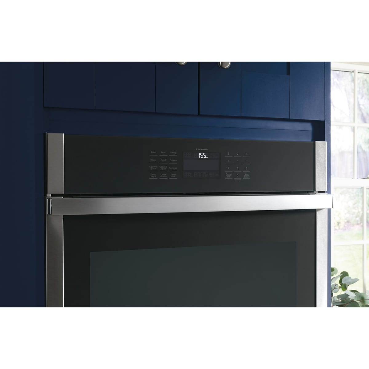 GE 30 in. 5 cu. ft. Smart Electric Single Wall Oven with True European Convection - Black, , hires