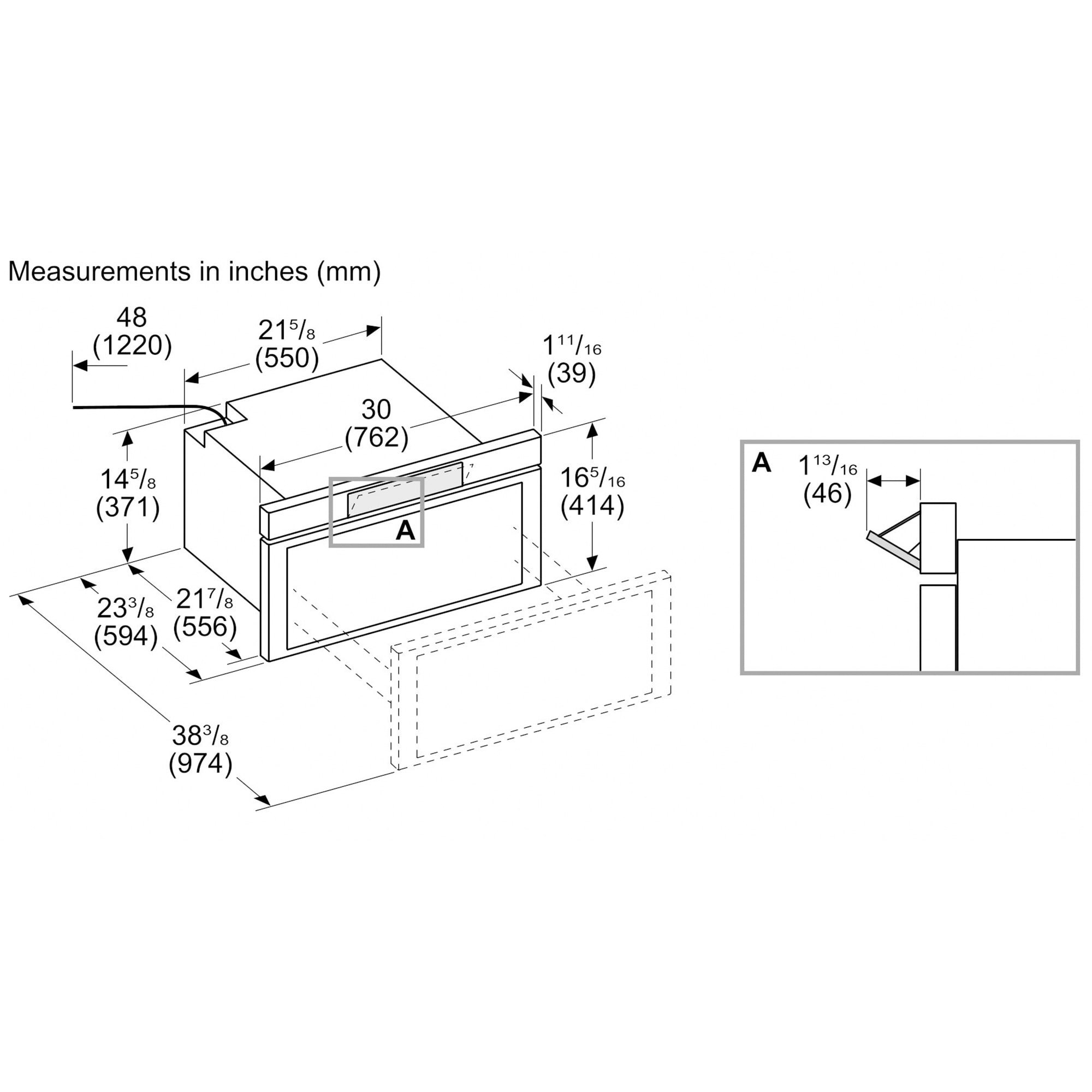 Thermador Masterpiece & Professional Series 30 in. 1.2 cu. ft. 950W Smart Drawer Microwave with Sensor Cooking - Stainless Steel, , hires