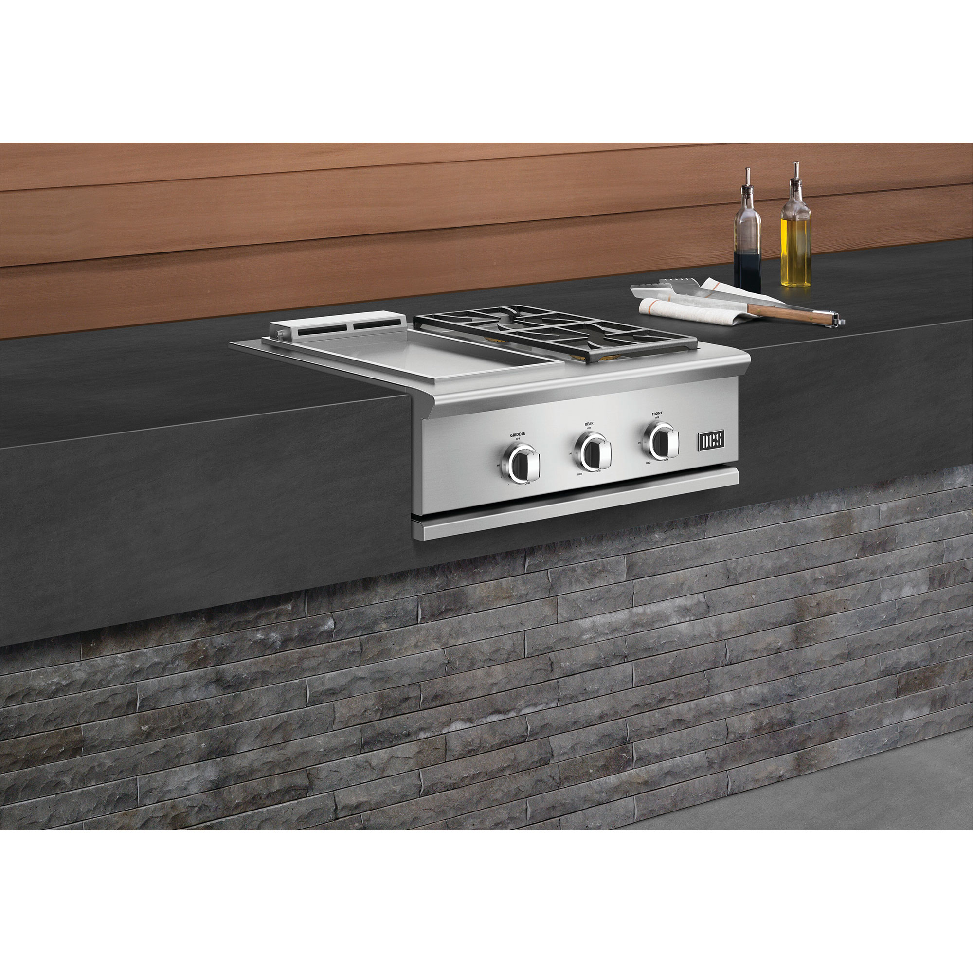 DCS 30 in. Natural Gas Griddle & Dual Side Burner - Stainless Steel, , hires