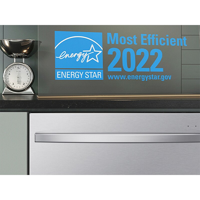 Samsung 24 in. Top Control Smart Dishwasher with 42 dBa Sound Level, 3rd-Rack & Ventilation Drying System - Fingerprint Resistant Stainless, Fingerprint Resistant Stainless, hires