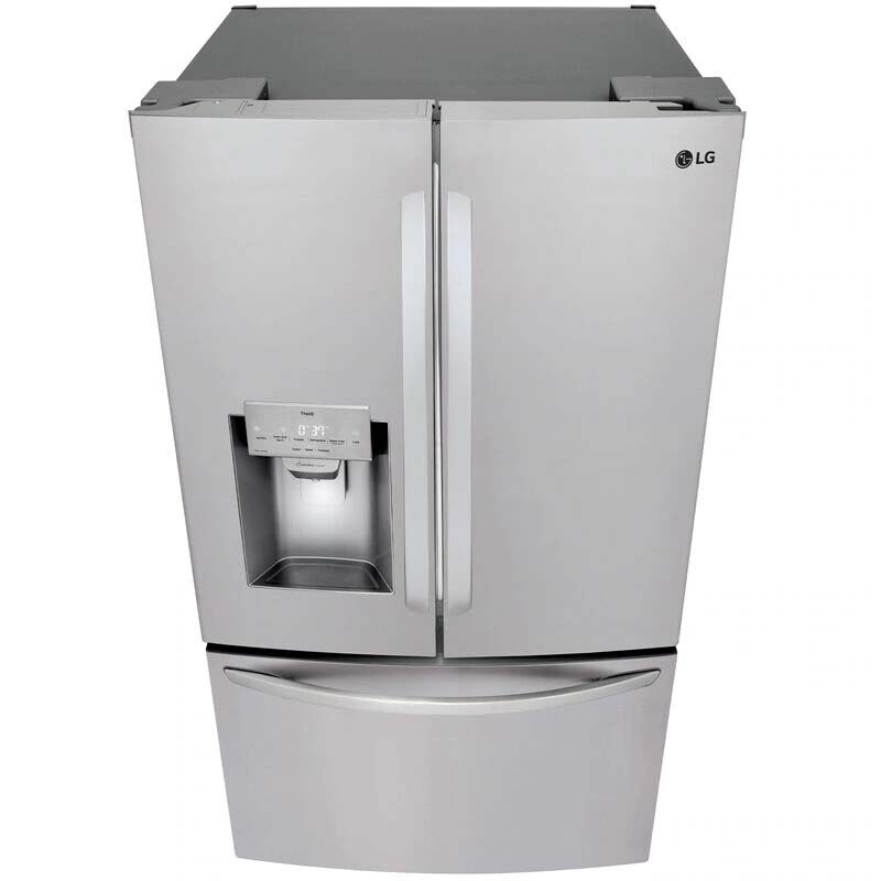 LG 36 in. 27.7 cu. ft. Smart French Door Refrigerator with Ice & Water Dispenser - PrintProof Stainless Steel, PrintProof Stainless Steel, hires