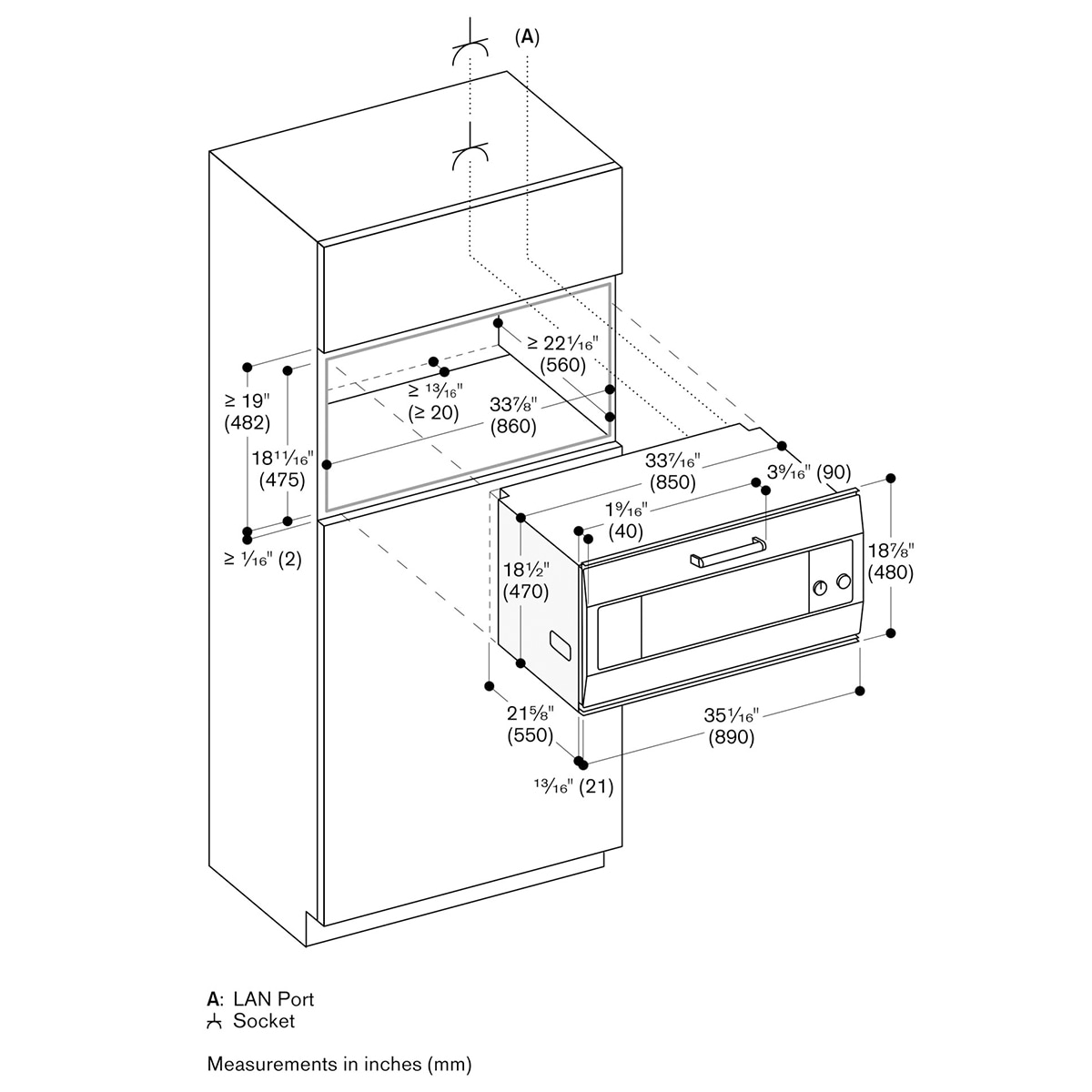 Gaggenau 36 in. 3.6 cu. ft. Smart Electric Single Wall Oven with Standard Convection - Stainless Steel, , hires