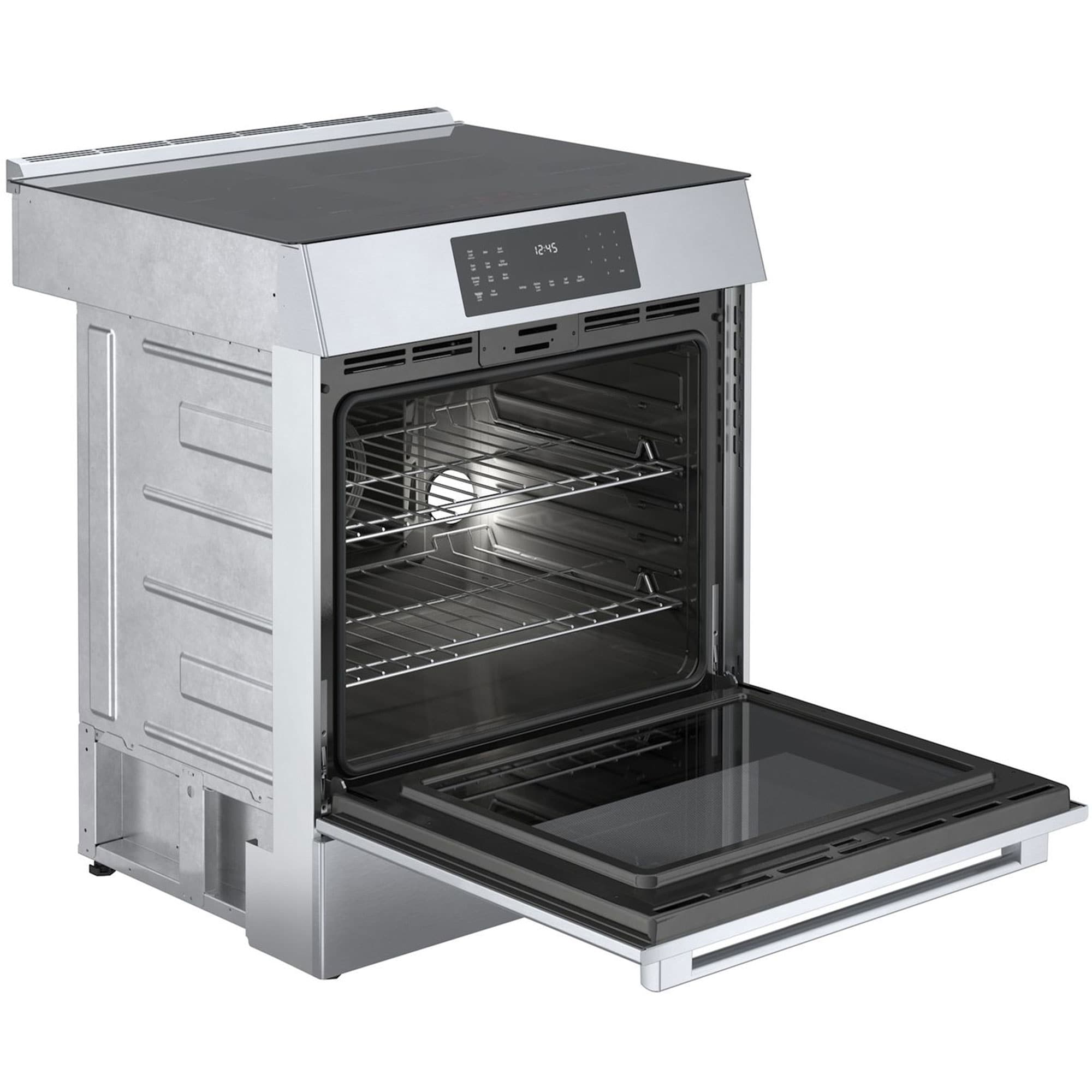 Bosch Benchmark Series 30 in. 4.6 cu. ft. True European Convection Slide-In Electric Range with 4 Induction Burners - Stainless Steel, , hires