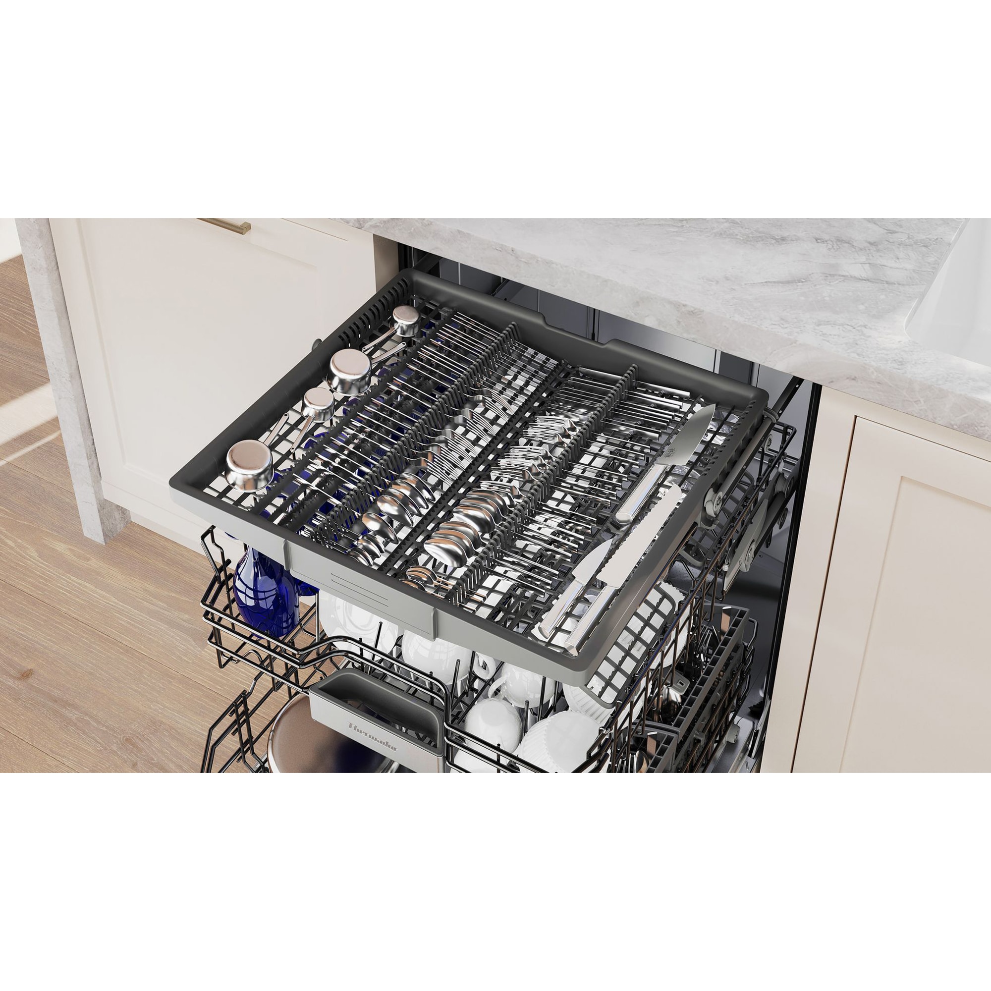 Thermador Emerald Series 24 in. Top Control Smart Dishwasher with 48 dBa Sound Level & 3rd-Rack - Stainless Steel, , hires