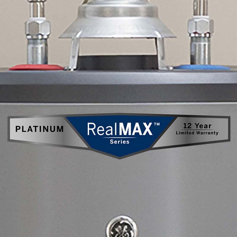 GE RealMax Platinum LP Gas 50 Gallon Tall Water Heater with 12-Year Parts Warranty, , hires