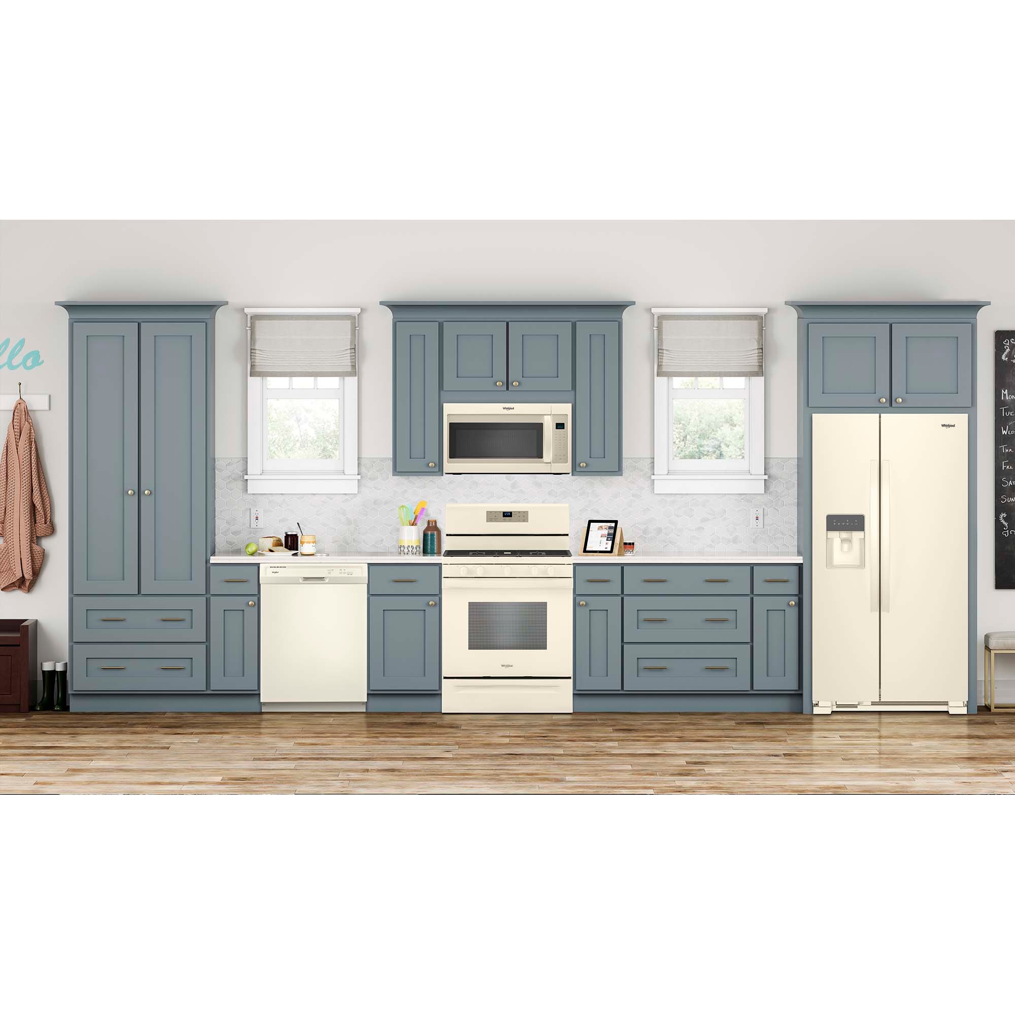 Whirlpool 30 in. 1.9 cu. ft. 1000W Over-the-Range Microwave with 300 CFM & Sensor Cooking - Biscuit, Biscuit, hires