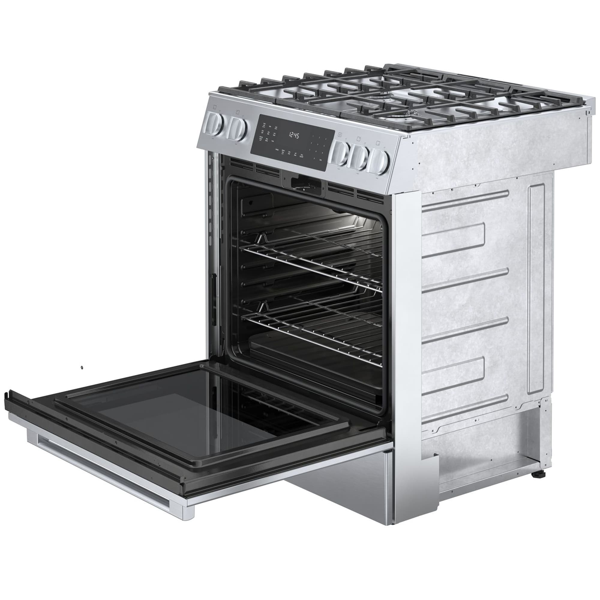 Bosch Benchmark 30 in. 4.8 cu. ft. Standard Convection Slide-In Gas Range with 5 Sealed Burners - Stainless Steel, , hires