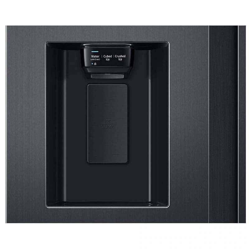 Samsung 36 in. 27.4 cu. ft. Side by Side Refrigerator with Ice & Water Dispenser - Black Stainless, Black Stainless, hires